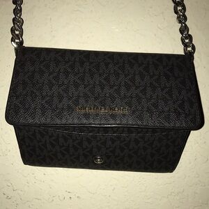 Michael Kors Black Monogram Crossbody Bag